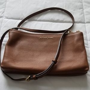 Michael Kors Leather Double Zip Crossbody